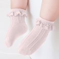 thumbnail image 2 of Caqnni Unisex Kids Toddler Slippers Socks Slippers with Non-slip Rubber Sole Summer Ruffle Dress Socks Ruffle Lace Socks ,XL, 2 of 6