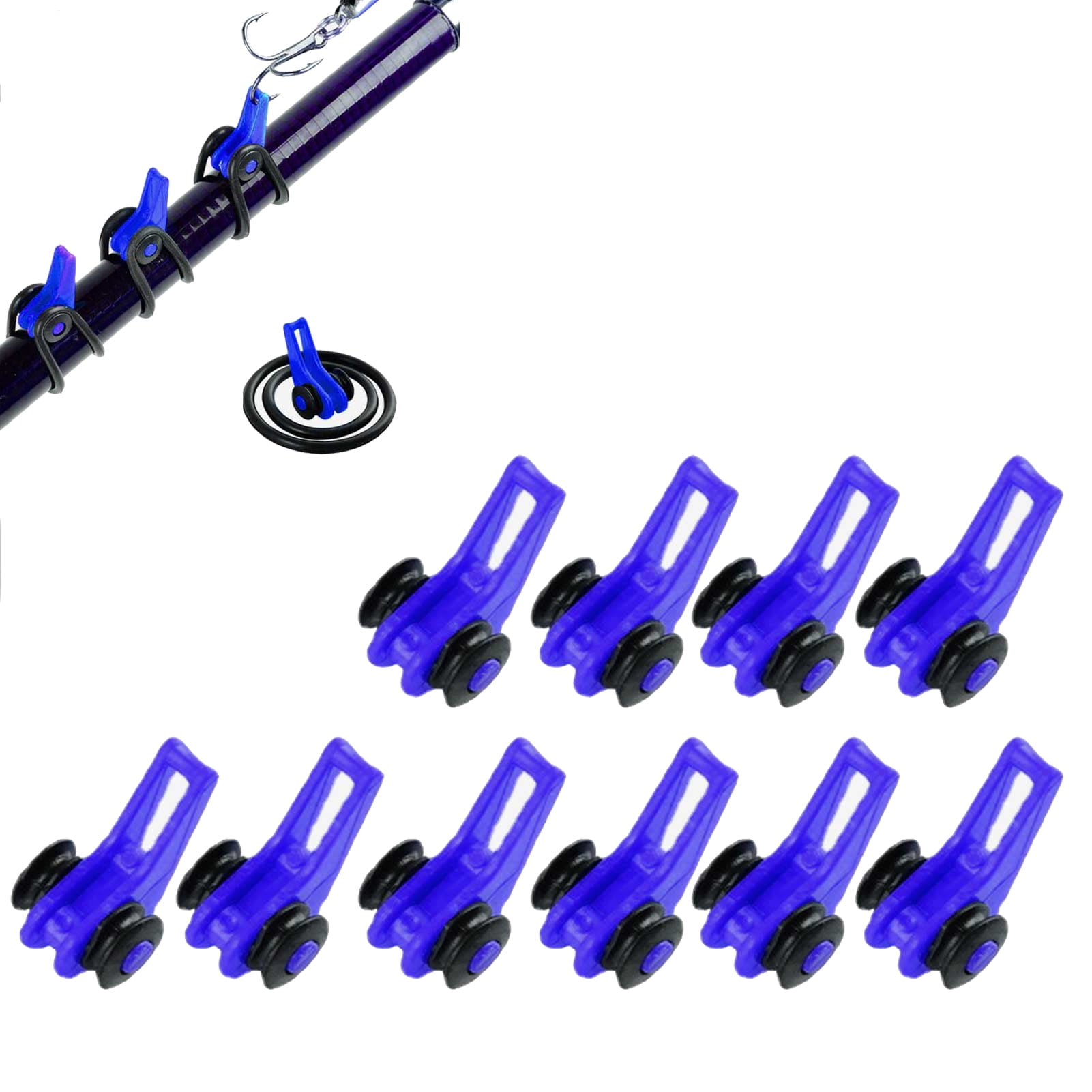 Fishing Rod Hook Holder 10 Pieces Fish Lure Bait Holders Prevent Line