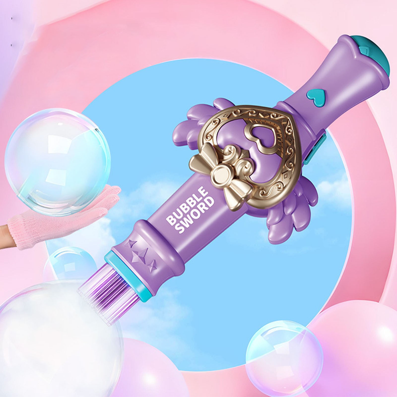 Fog Bubble Machine, Rechargeable Automatic Electric Smoke Bubble Machine, Magic Smoke Bubble Maker, Colorful Lights & Music, Bubble Fog Game for Parties, Beaches, Summer