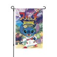 thumbnail image 1 of Bandera de jardín de doble cara con diseño de Stitch, ideal para decoración navideña al aire libre., 1 of 8