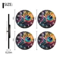 thumbnail image 2 of Battery Operated Wall Clocks with Non-Ticking Sweep Movement,Modern Round Clock Decorative for Bedroom,Office-Elegant Peacock Feather With Vibrant Colors(14inch), 2 of 4