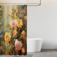 thumbnail image 6 of Floral Shower Curtain Watercolour Flowes Shower Curtains for Bathroom Vintage Hibiscus Bellis Perennis Lily Colourful Planta Flowers Decor Set with 12 Hooks 72x72 inches (C), 6 of 6