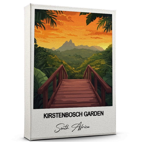 Kirstenbosch Garden Travel Canvas Wall Art – Nature-Inspired Travel Decor with Scenic Views South Africa Canvas Wall Print – A Captivating Gift for Adventure Seekers
