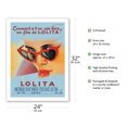 thumbnail image 2 of Kubrick's Lolita - with James Mason, Shelley Winters, Peter Sellers & Sue Lyon - Vintage French Film Movie Poster by Roger Soubie c.1962 - Bamboo Fine Art 290gsm Paper Print (Unframed) 24x32in, 2 of 3