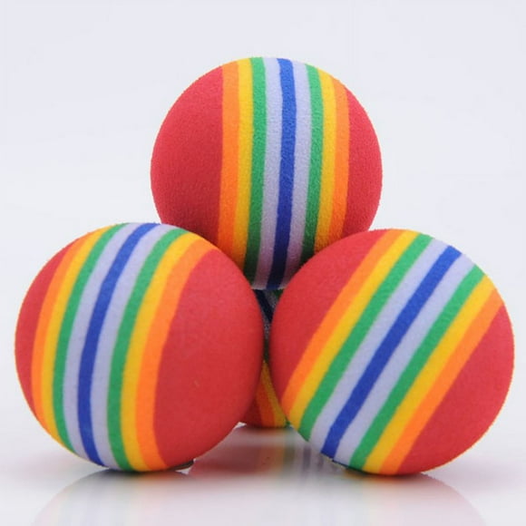 20 PACKS Dog ball rubber Cute ball dog toy ball vocal molar rainbow ball