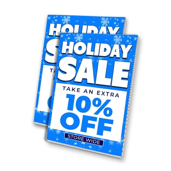 Holiday Sale 10 Percent Off (24" X 36") 4mm Corrugated Plastic Panel, Graphics Applied To 1 Side (Pk of 2)