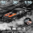 thumbnail image 3 of Futhstar High Speed Drift Car 2.4GHz 1:16 Scale 4WD 18KM/H with LED Lights Radio Control Cars, Black, 3 of 6