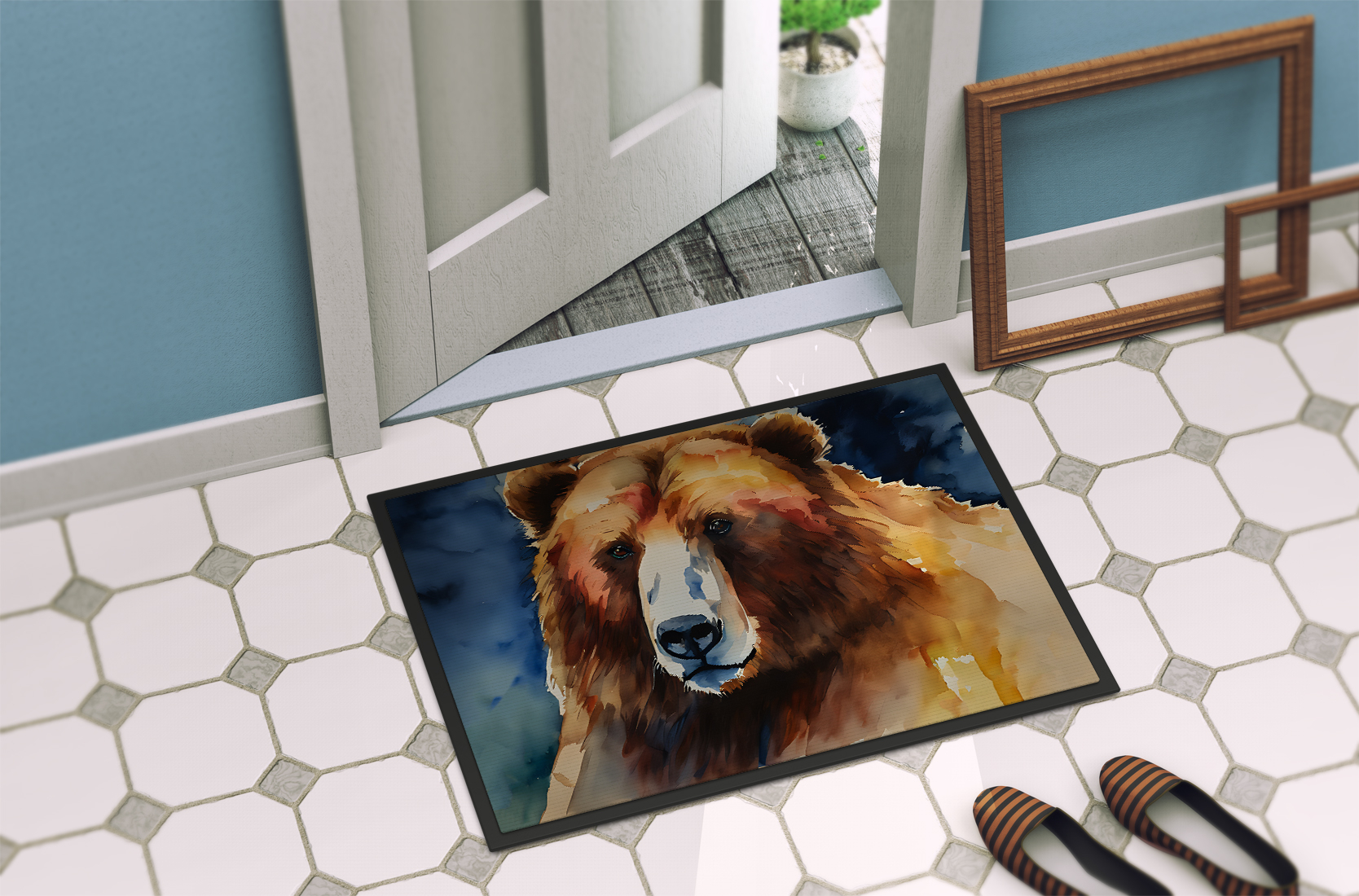 Carolines Treasures DAC2941MAT 0.15 x 18 x 27 in. Kodiak Bear Doormat