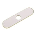 thumbnail image 3 of 10 Inch Escutcheon Hole Covers Stainless Steel Runway Shape Deck Plate, Brushed Gold, 3 of 5