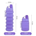 thumbnail image 2 of Botellas de agua plegables YCTMALL 500 ml (púrpura/gris), paquete de 2, 2 of 8