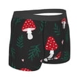 thumbnail image 3 of Balery Amanita Mushroom Men's Boxer Briefs, Soft and Breathable Cotton Underwear with nylon Waistband-Small, 3 of 9