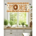 thumbnail image 4 of Fall Thanksgiving HOME Sign Kitchen Valances for Windows Farmhouse Orange Pumpkin Maple Leaf Valance Curtains&nbsp; for Kitchen /Living Room/Bedroom/ Bathroom Decor, 42"x12 " ,Rod Pocket 1 Panel,, 4 of 7