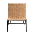 thumbnail image 3 of Woven Leather Chair for Accent | Comfort for Any Space Use | Metal Frame and Leather Straps | Floor - Protective, 3 of 3