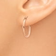 thumbnail image 3 of 14k Rose Gold Oval Hoop Earrings, 3 of 8