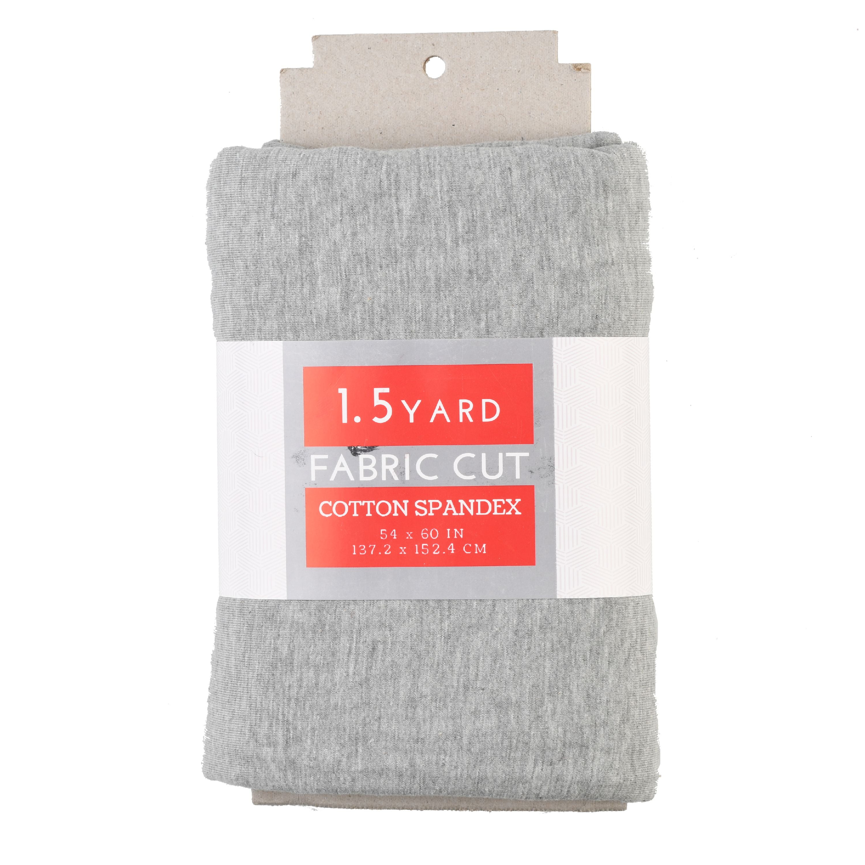 Cotton Spandex Heather Grey PreCut Fabric, 1.5 Yd.