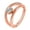 Rose Gold, variant on Titanium Micro Cubic Zirconia Hinged Nose Hoop Ring Body Jewelry Unisex