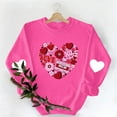 thumbnail image 5 of Dgankt Valentine's Day Shirts for Women Heart-Printed Crewneck Long Sleeve Shirts Casual Sweatshirt,Sizes XS-XL, 5 of 9