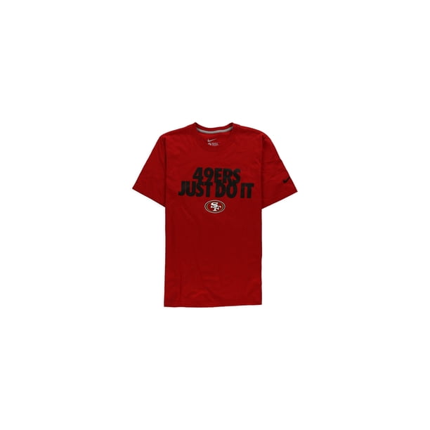 Nike - Camiseta gráfica para hombre de los 49ers Just Do It, color rojo, grande Nike Camiseta gráfica