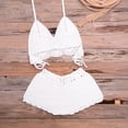 thumbnail image 2 of Bikinis Sets for Women 2 Piece Swimsuit for Women Women's New Fashion Cutout Shell-Style Top Paired with Hand-Woven Bikini Swimwear, 2 of 5