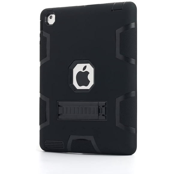 iPad 2 Case/iPad 3 Case/iPad 4 Case with Screen Protector and Stylus, AICase® Kickstand Shockproof Heavy Duty Rubber