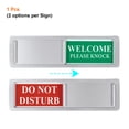thumbnail image 3 of Uxcell Privacy Sign Slider Door Indicator Adhesive Do Not Disturb/Please Knock Sign White 1 pack, 3 of 6