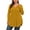 Yellow, variant on Women's Plus Size Henley Shirts V Neck Button Tunic Tops Casual Long Sleeve Swing Flowy Blouse