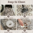 thumbnail image 7 of SIXHOME 5'x7' Area Rug Washable Retro Living Room Bedroom Carpet Soft Floral Distressed Indoor Rug Brown, 7 of 7