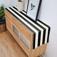 thumbnail image 5 of Table Runners 14X72 Inches Long, Black and White Striped,Cotton Linen Farmhouse Retro Rustic Barn Wood Texture Tablecloths Non-Slip Party Table Decorations for Kitchen,Home,Dining,Outdoor,, 5 of 6