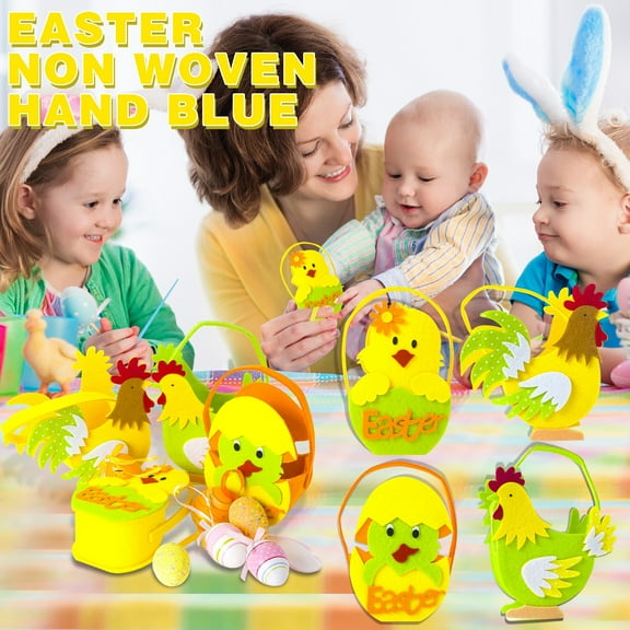 Viflosae Easter Bunny Basket Children's Fruit Candy Eg g Storage Basket