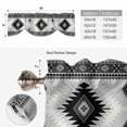 thumbnail image 6 of Gray Boho Tie Up Valance Curtains for Windows, Kitchen Curtains Window Treatments, Southwestern Ethnic Abstract Geometric Short Window Shades Valances for Bedroom Bathroom Cafe 54"x18", 6 of 8