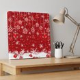 thumbnail image 4 of Ships Next Day Canvas Wall Art 12"x12", Red Balls Christmas Wood Framed Canvas Print Painting, Christmas Ball Snowflake Xmas Ready to Hang Small Picture Wall Decor for Home Kitchen Dining Room Office, 4 of 9