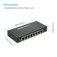 thumbnail image 3 of ethernet switch 1PC 8 Port Full 100MB Network Switchs Desktop Ethernet Switch Fast Network Smart Vlan Switch No Setting Ethernet Splitter for Home with US Plug Black, 3 of 6