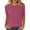 Hot Pink, variant on Hanen Womens Tops 3/4 Sleeve Shirts Round Neck Loose Casual Blouses Solid Color Tshirts Blouses Women