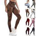 thumbnail image 6 of CENL Women Tie Dye Seamless Legging Workout Elastic Tights Booty Yoga Pants Sport Gym, 6 of 9