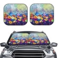 thumbnail image 2 of Naloa Spring Flower Seasonal 2 Piece Foldable Car Sun Shades, Car Windshield Sunshade, Front Window Sunshade for Car, Truck, SUV - Medium, 2 of 7