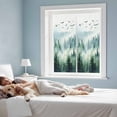 thumbnail image 3 of Green Ombre Mountain Window Privacy Film, Watercolor Forest Static Cling UV Sun Blocking Heat Control Window Tint Day and Night, Non-Adhesive Reusable One Way Windows Privacy Cover 19.6''x39.3'', 3 of 7