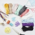 thumbnail image 6 of 1set 50Piece Jewelry Kits Including PVC Plastic Adjustment Lanyard Buckle and 10 colors Flat Elastic Rubber Cord Mixed color 5mm Craft Supplies & Stickers Handmade Set, 6 of 6