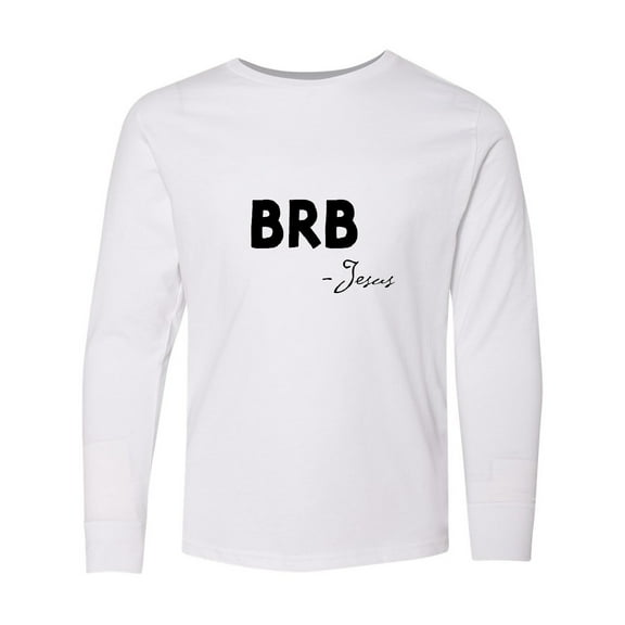 Inktastic Easter Brb Jesus Long Sleeve Youth T-Shirt