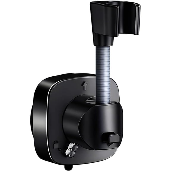 Shower Head Holder Wall Mounted, 360° Adjustable Handheld Shower Head Bracket Holder, Suction Cup Installation Shower Wand Holder, Multi-Directional Removable Wall Mounted Suction Bracket(Black)Z