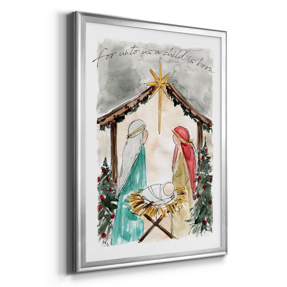 Unto Us A Child is Born Premium Classic Framed Print - Ready to Hang