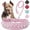 Pink, variant on Fovien Dog Collar with Leash,Durable Rivet PU Leather Dog Collars for Pit Bull, Spiked Studded for Small Medium Large Dog