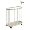 thumbnail image 1 of Cesta de lavandería con ruedas para almacenamiento de almohadillas, soporte para equipo de entrenamiento, organizador de tapetes deportivos, hecho de Blanco, 1 of 9
