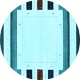 thumbnail image 1 of Ahgly Company Indoor Round Solid Light Blue Modern Area Rugs, 7' Round, 1 of 4