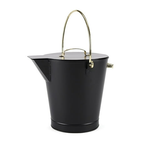 Minuteman International Powder Coated Steel Ash Bucket Pail with Handle