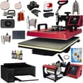 thumbnail image 1 of Combo 13 En 1 EV Technologies plancha sublimacion color roja con impresora y 150 articulos, 1 of 8