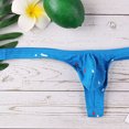 thumbnail image 3 of Jwputqe Thongs For Men,Mens Thongs Breathable,Cooling,Printed,Low Waist,Polyester,Cotton,Blue,M, 3 of 6