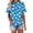 Blue, variant on MEICHEN Women's Casual Printed Round Neck Top Short Sleeved T Shirt Summer Fashion Clothing for Women