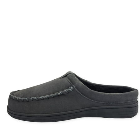 

Clarks Men s Open Back Suede Sherpa Lined Clog Slippers BLM19021 Indoor/Outdoor Slip-Ons (Grey Open Back 12)