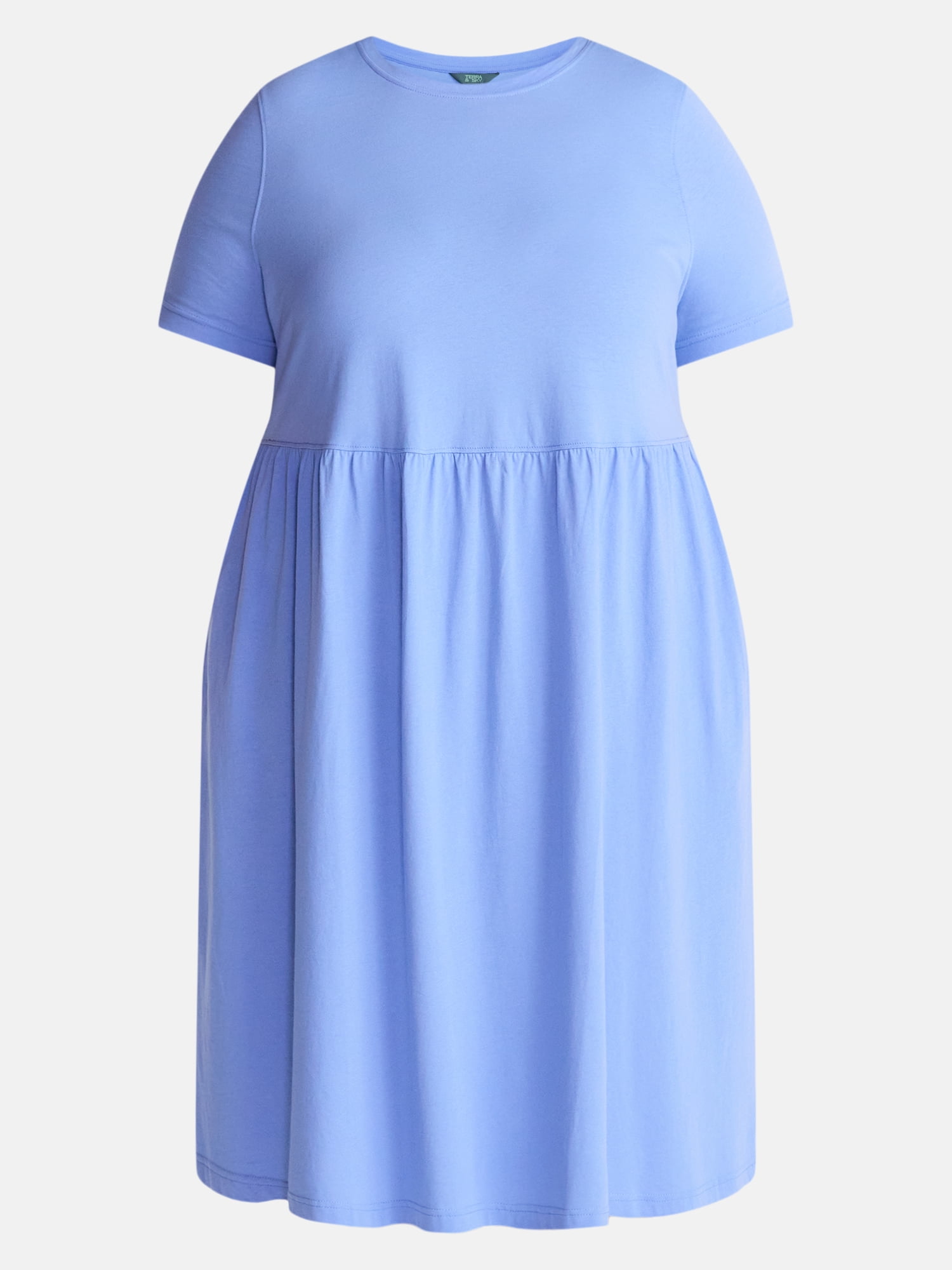 Terra & Sky Women’s Plus Babydoll Dress, Sizes 0X-5X