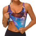 thumbnail image 3 of Balery Capybara Bathtub Fun Pattern Racerback Sports Bras for Women - Padded Seamless High Impact Support for Yoga Gym Workout Fitness-XX-Large, 3 of 8